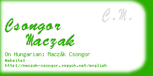 csongor maczak business card